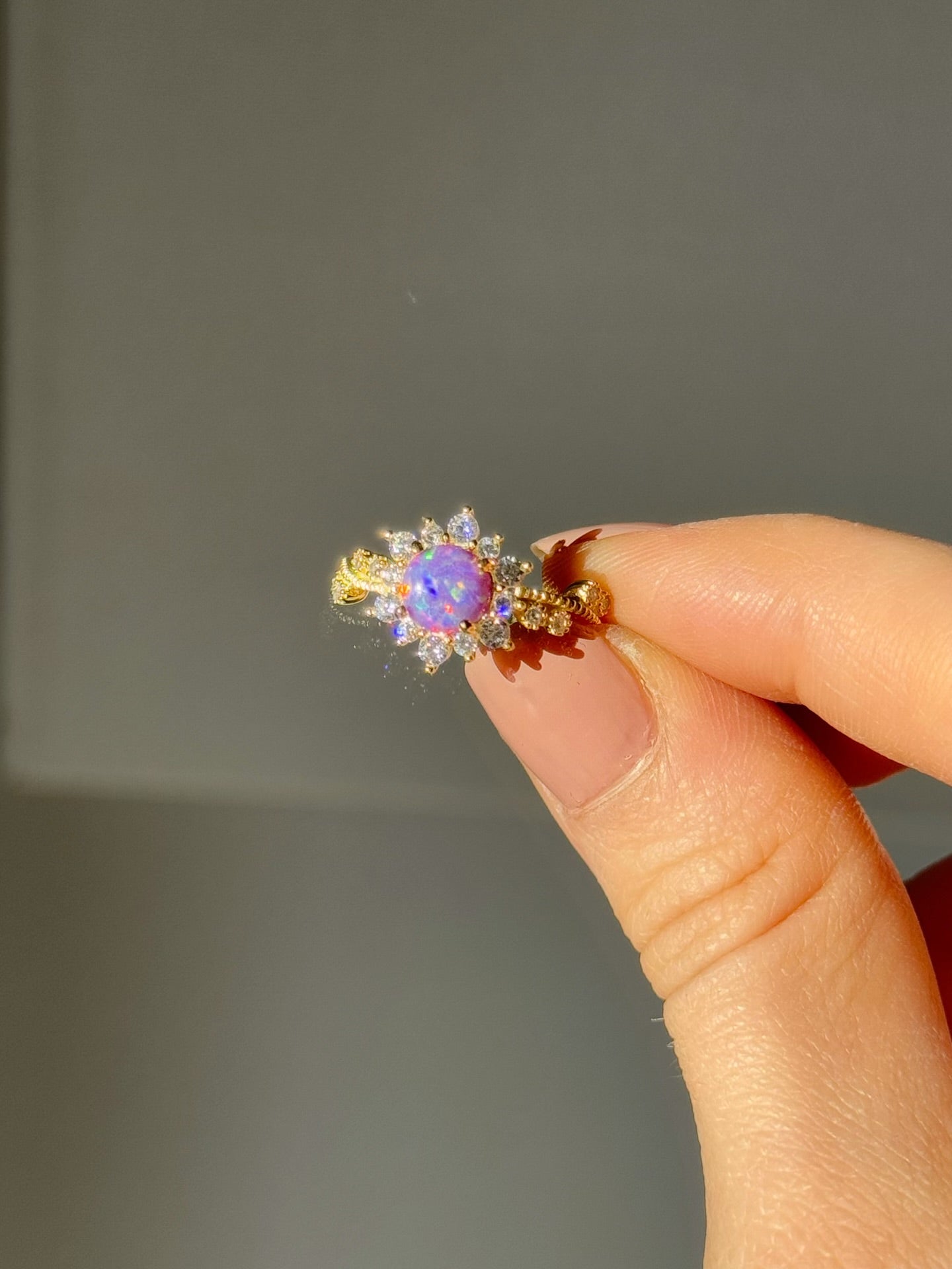 925 Sterling Silver Opal Rapunzel Ring