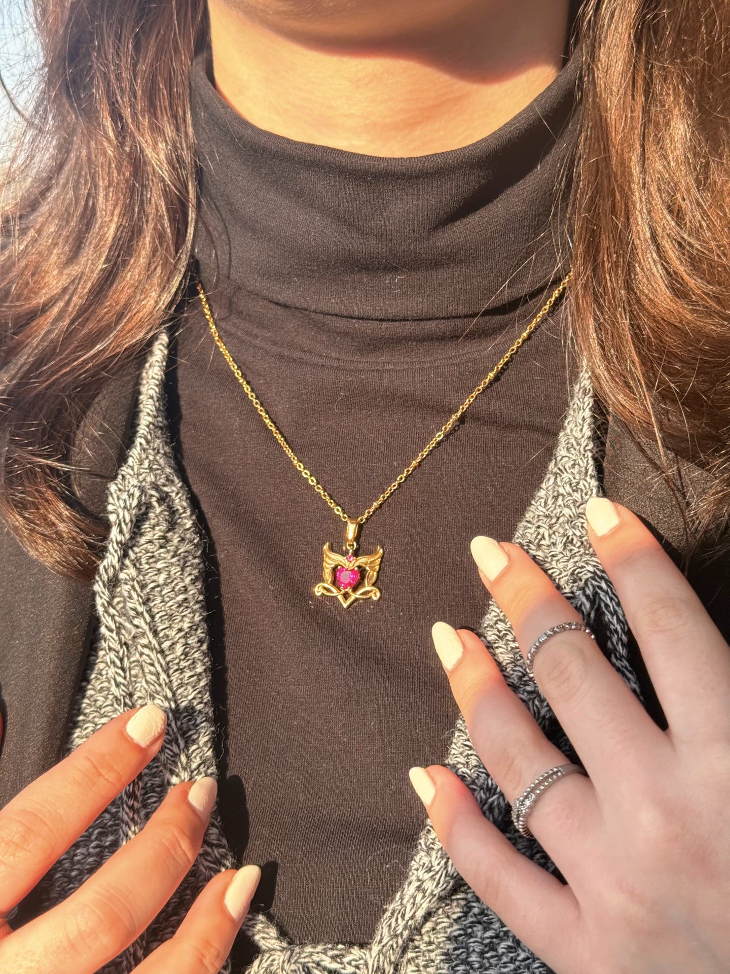 Steel Wanda Crown Necklace | Scarlett Witch Necklace