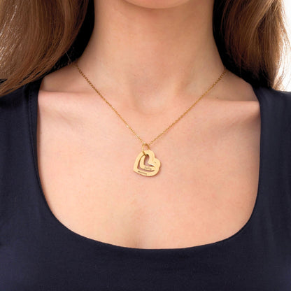 Personalized Hearts Pendant Necklace