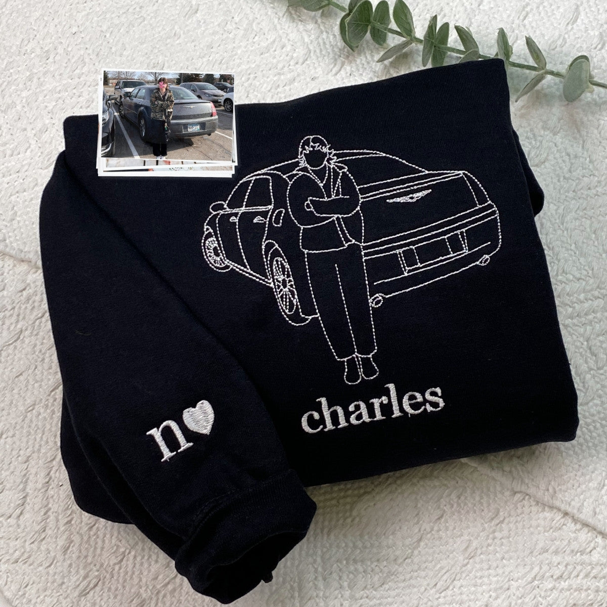 Custom Car Embroidered Crewneck & Hoodies – The Perfect Gift for Dad or Husband!