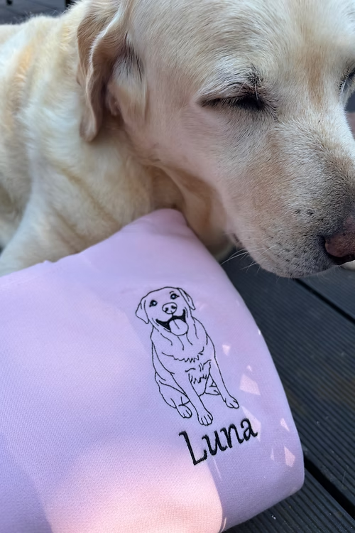 Custom Full-Body Pet Portrait Outline Sweatshirt