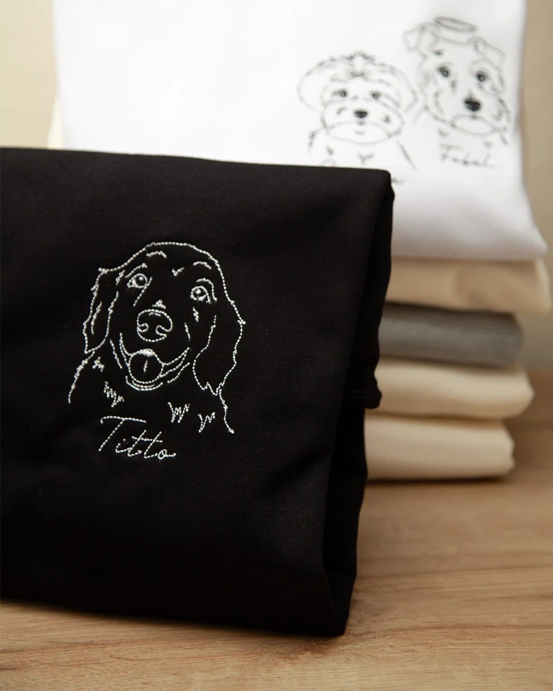 Custom Embroidered Pet Face Sweatshirt,Personalized hoodie embroidered with multiple pets