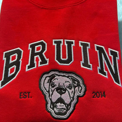 Personalized Embroidered Pet Sweatshirt with Portrait From Photo and Name, Gifts For Pet Owners