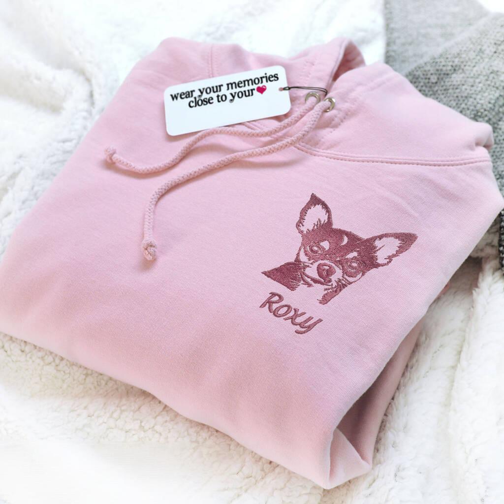 Custom Embroidered Pet Face Sweatshirt,wear your memories close to you