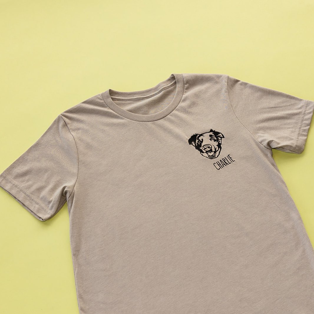 Custom Embroidered Pet Face T-shirt, Sweatshirt, Hoodie