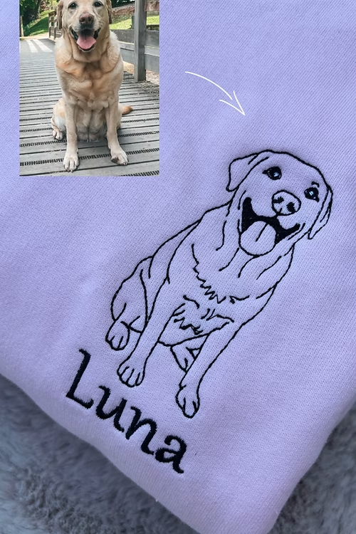 Custom Full-Body Pet Portrait Outline Sweatshirt