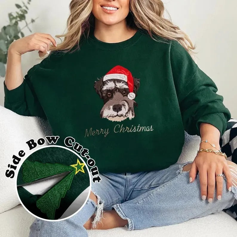 Custom Fashion Side Bow and Glitter Sweatshirt Side Bow Patch Hoodie