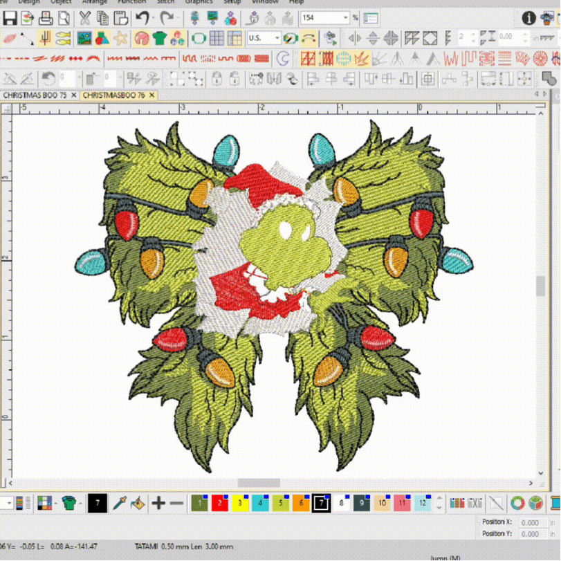 Custom Embroidered Mama Christmas Sweatshirt with Side Bow